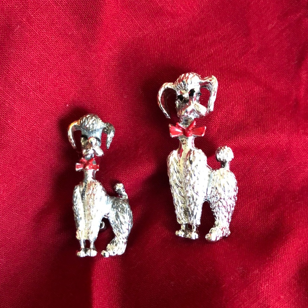 Vintage Poodle Pin Set